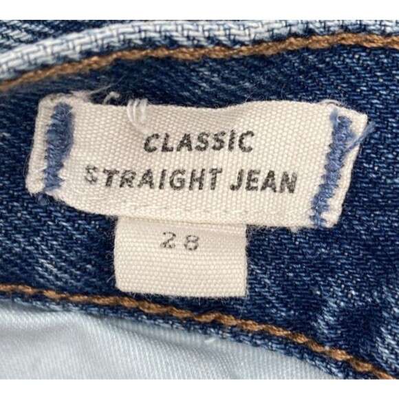 Madewell The Classic Straight Jean Sz 28 Cropped Distressed High Rise - Picture 4 of 11